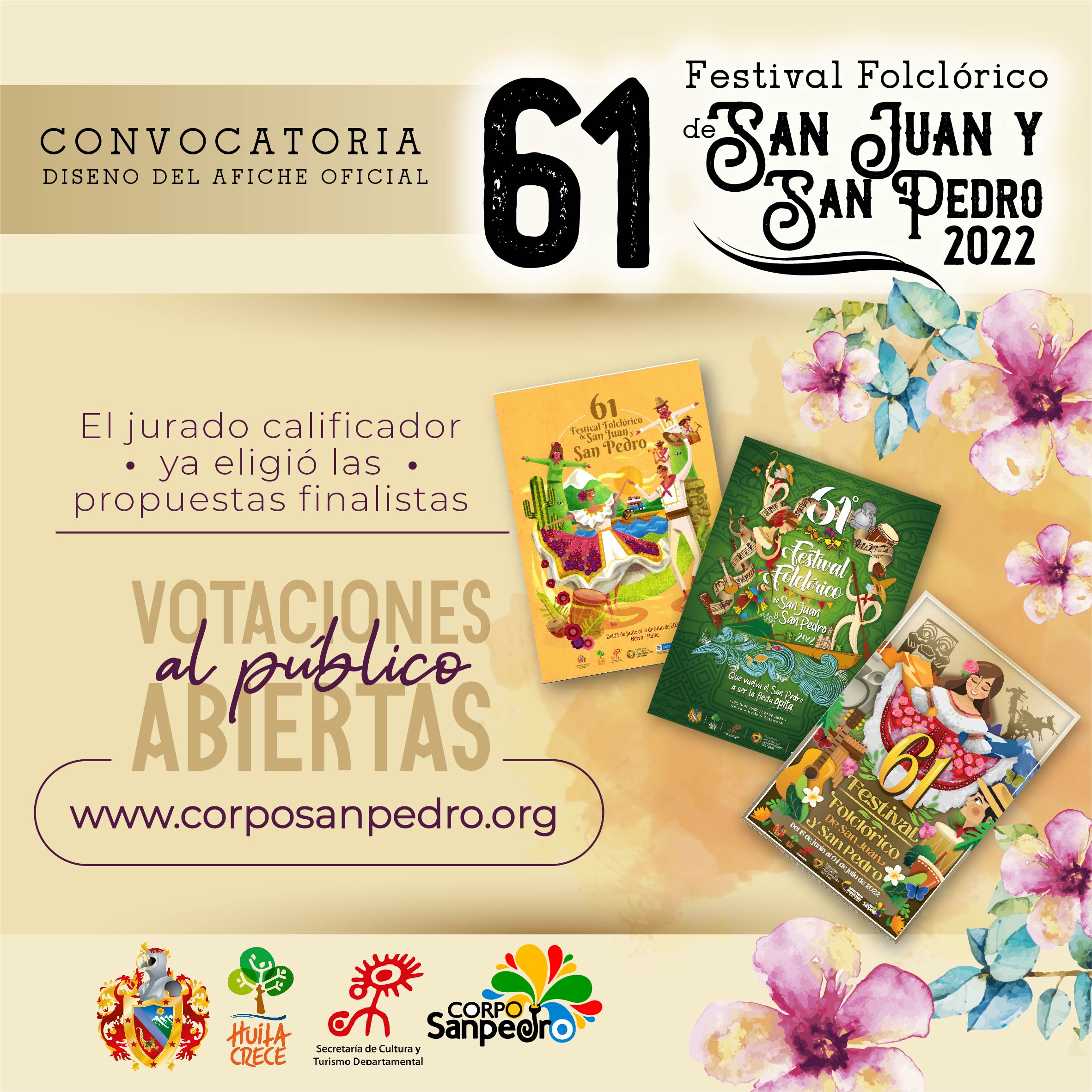 ¡A votar! Estas son las propuestas para el afiche del Festival Folclórico de San Juan y San Pedro 2022