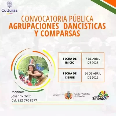 Convocatoria publica Agrupaciones Dancisticas y comparsas