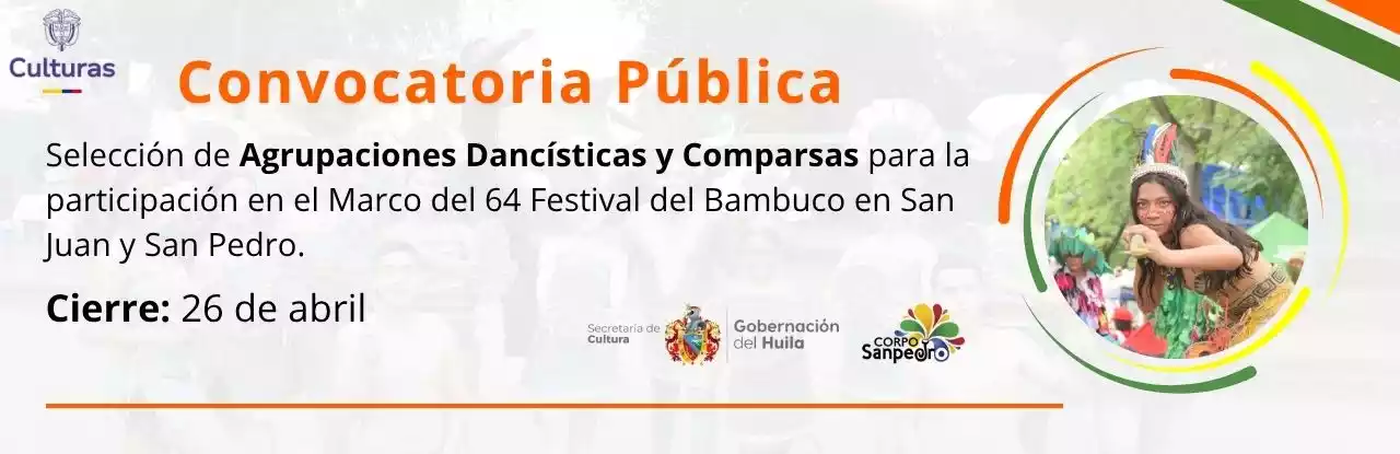 Convocatoria publica Agrupaciones Dancisticas y comparsas