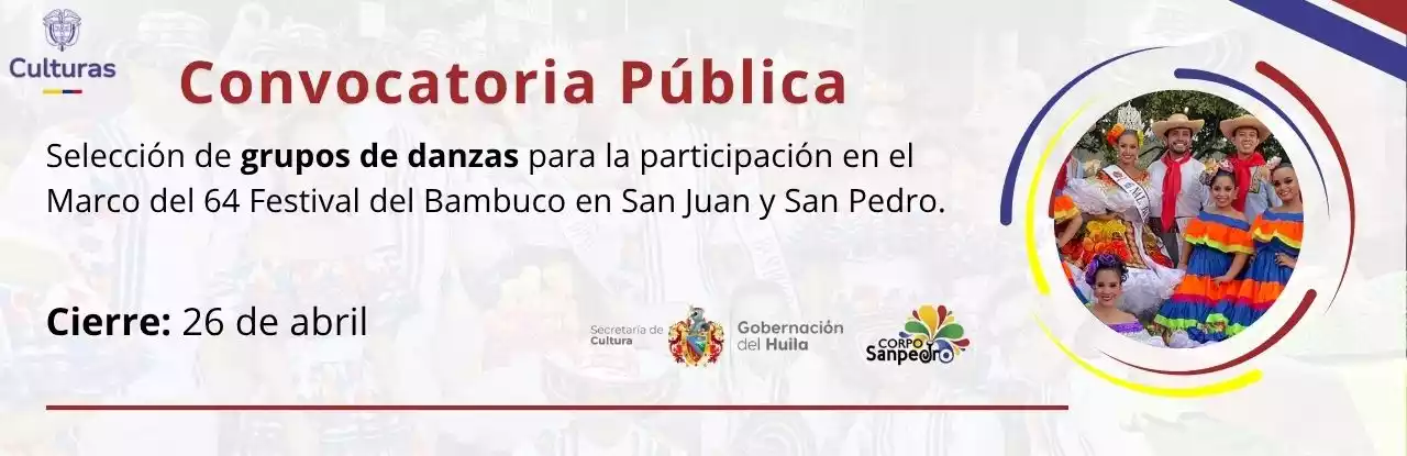 Convocatoria publica danzas