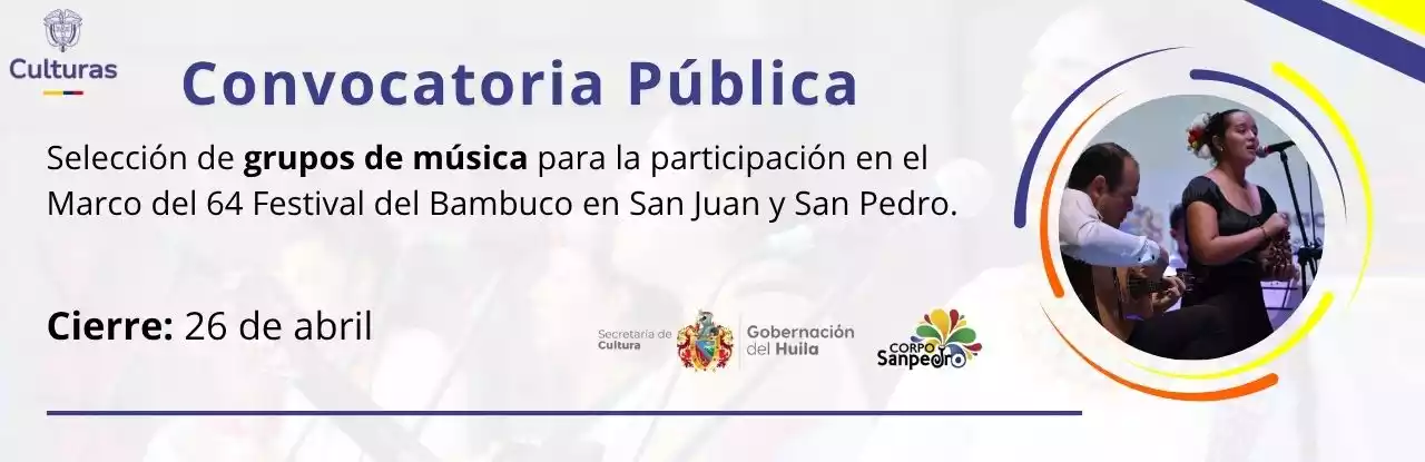 Convocatoria publica musica