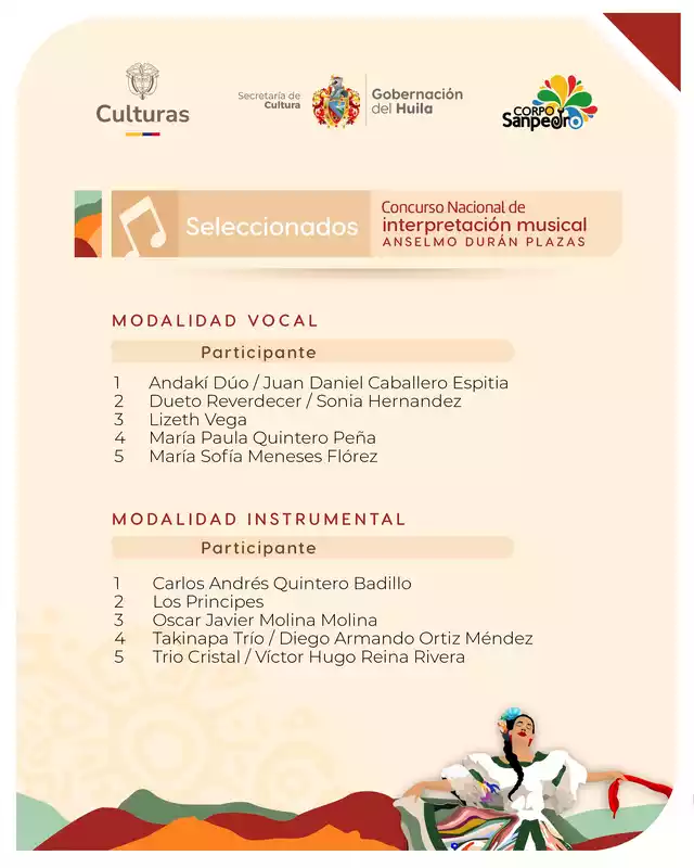 Seleccionados Interpretación Musical 2025