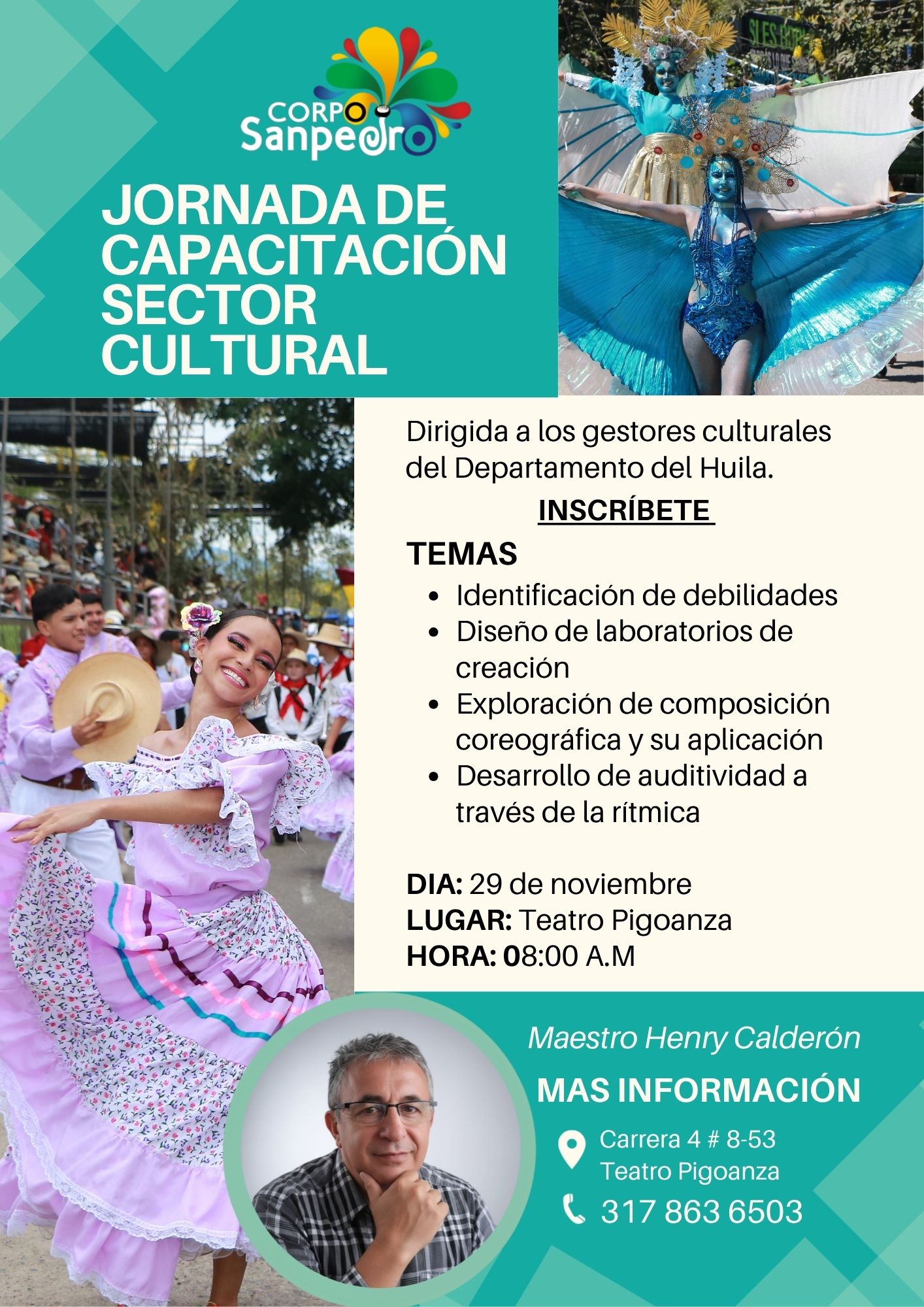 CorpoSanpedro Impulsa el Folclor Huilense con Visión Nacional e Internacional