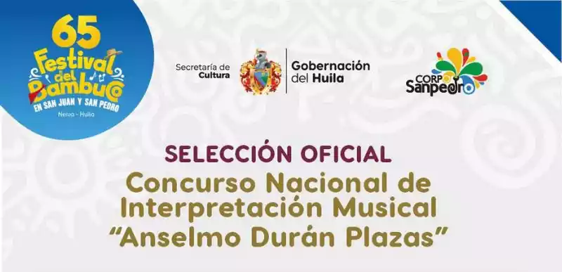 Elegida la Selección Oficial para el Concurso Nacional de Interpretación Musical «Anselmo Durán Plazas»